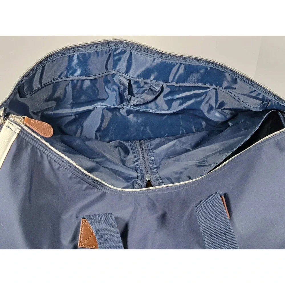 Polo Ralph Lauren Navy Blue Nylon Convertible Garment Bag Duffel Large Pony